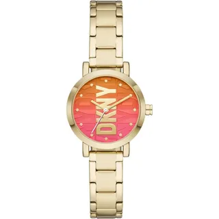 DKNY Damenuhr Soho 3-Zeiger-Werk Edelstahl goldfarben, NY6660