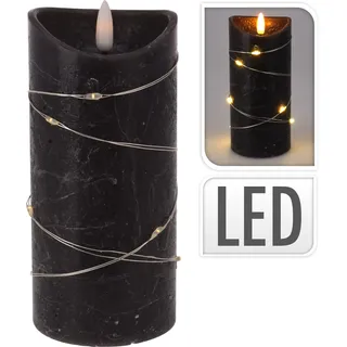 Koopmann International LED Kerze 7 x 15 cm schwarz