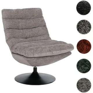 Loungesessel HWC-Q29, Cocktail-/Polster-/Relaxsessel Sessel drehbar Stoff Chenille (470g/m2) Öko-Tex