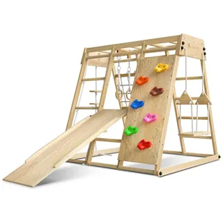 Juskys Klettergerüst Maxi für Kinder Natur