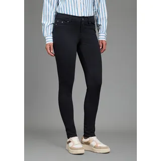 Jerseyhose LAURA SCOTT, Damen, Gr. 88, K + L Gr, blau (dunkelblau), Milano Rib, Obermaterial: 76% Polyester, 20% Viskose, 4% Elasthan, schmal lang, Hosen Jerseyhose, in Kurz und Langgrößen