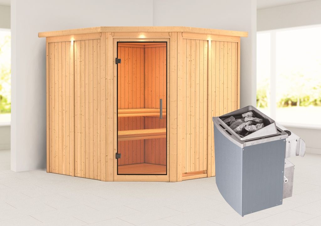 Bild von Sauna Jarin mit Ofen integrierte Steuerung