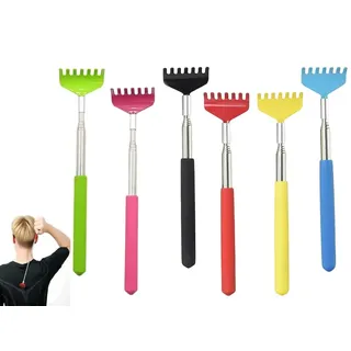 Abiyou Back Scratcher, 6 Stück Kratzhand Rückenkrätzer, Teleskop Rückenkratzer, Tragbarer Ausziehbarer Rückenkrätzer, rückenkrätzer Teleskop, für Kopfmassage, Rücken, Beine, Männer Mädchen