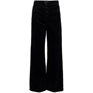 Vero Moda Kathy Shr Wide Cord Hosen - Black - S - 32