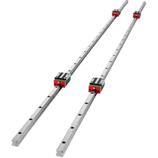 VEVOR Linearschiene  15CA, Linearlager-Gleitset mit 2 20-Schienenwellen von 1500 mm und 4 Lagerkissenblöcken
