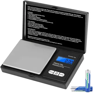 Vinabo Grammwaage Feinwaage 0.01g Waage Gramm 700g/0.01g Goldwaage