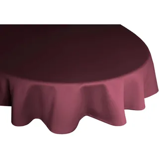 Tischdecke WIRTH "NEWBURY" Gr. 2, lila (aubergine), B:130cm L:190cm, Baumwolle, Polyester, Tischdecken, Tischdecke, oval