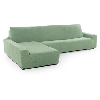 SOFASKINS® super elastischer Chaise Longue überzug, Sofabezug Linke Lange Armlehne, Sofa überzug atmungsaktiv, bequem und langlebig, Kompatible Abmessungen des Sofas (210-340 cm), Farbe türkis