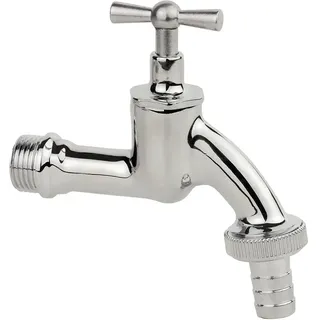 Kirchhoff Auslaufventil Knebelgriff 21 mm (1/2 ZollAG) x 26,4 mm (3/4 ZollAG) Chrom