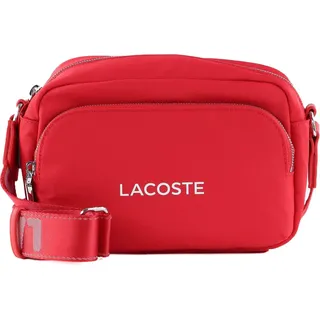 LACOSTE Umhängetasche Schultertasche Active Nylon Crossover Bag Pompier Blanc rot - Rot