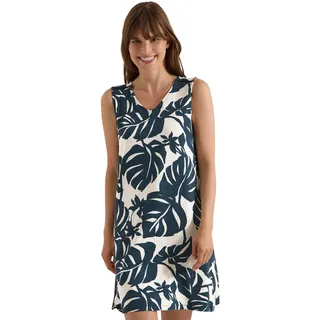Cecil Damen Knielanges Jerseykleid mit V-Neckund Print