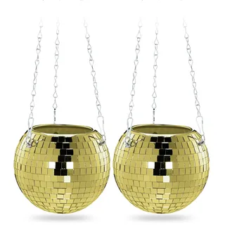 Relaxdays Discokugel 15,5 x 15,5 x 14,5 cm Gold