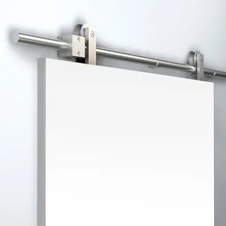 Novadoors Schiebetürsystem Nova 416 für Holztüren Edelstahl-Optik 200 cm Breite