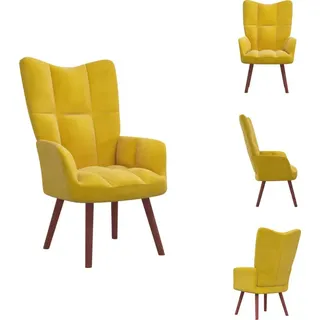 vidaXL Relaxsessel Senfgelb Samt -  Sessel - Gelb