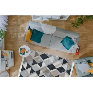 Kelim Arya 10 beige/black (60x90 cm) - Beige, Schwarz