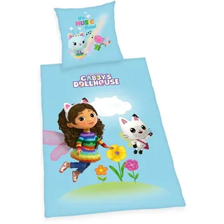 Herding Gabby ́s Dollhouse 4438601050 - Bettwäsche, 80x80 cm + 135x200 cm, 100% Baumwolle