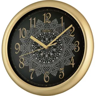 Seiko QHA018G Wanduhr Quarz Goldfarben/Schwarz