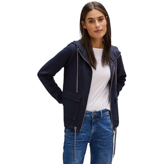 STREET ONE Damen A211961 Sweatjacke, deep Blue, 42