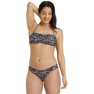 arena Allover Bandeau Damen Bikini, Badeanzug aus schnelltrocknenden Stretch-Stoff, Damen Badeanzug mit herausnehmbaren Cups und Top zum Binden