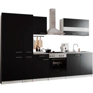 Küchenzeile Malia 300 cm schwarz