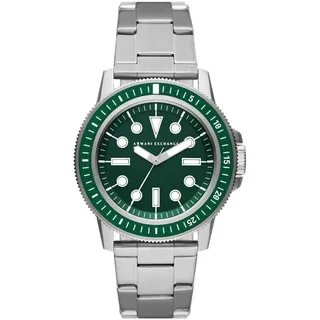 Giorgio Armani Armani Exchange Herren Quarz 3 Zeiger Uhr mit Armband AX1860