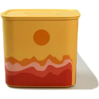 TUPPERWARE Quadro 2,1 L gelb orange mit Muster A152 Dose Box Vorratsdose Ultimo - Gelb, Orange