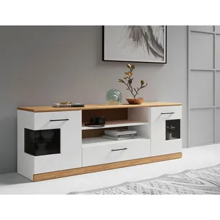OTTO home Ribe Lowboard 160 cm 55 cm Weiß Massivholz