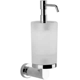 Gessi Emporio Seifenspender für Wandmontage mit Glas aus satiniertem Glas, 38815031, Farbe: Chrom