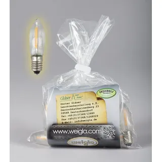 weigla günter gläser leuchtenherstellung LED Riffelkerzen Set 10 x 23 V, 0,2 W, E10 BxHxT 1x4,5x1cm NEU Birne Lampe