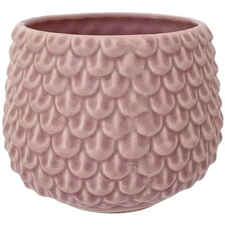 Nordring Retro Übertopf Vintage Pflanztopf für Zimmerplanzen Blumentopf Pino M (13,5 cm ø), rosa, Keramik