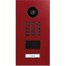 DoorBird D2101V IP Video Türstation, Feuerrot (RAL 3000) | Video-Türsprechanlage mit 1 Ruftaste, RFID, HD-Video, Bewegungssensor