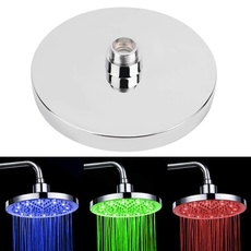 8 "Zoll LED Duschkopf Farbwechsel mit Automatisch Wassertemperatur Sensing Spray Runde Regen Edelstahl Bad RGB LED Lampe