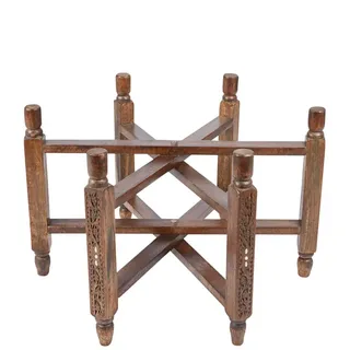 Marrakesch Orient & Mediterran Interior Klapptisch Untergestell Klappbar Tablettgestell Braun Gestell Teetisch 80cm