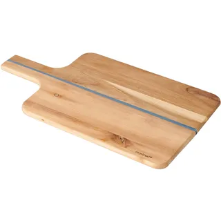 Mastrad Schneidebrett aus Holz – faltbar – großes Format – 34,5 cm x 17 cm x 1,2 cm, Akazie, Braun