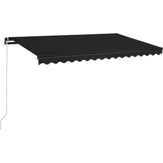 vidaXL Markise Manuell Einziehbar 450x350 cm Anthrazit - Grau