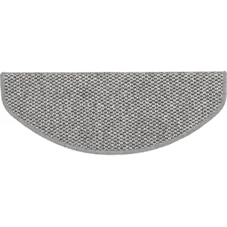 casa pura Stuffenmatten innen 1 Stück, habrund Selbstklebend in Sisal-Optik Treppenstuffen Matten Silber 65x23,5 cm Kalkuta