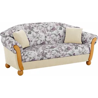 Home Affaire 3-Sitzer »Milano, bequemes Sofa mit geschwungenen Armlehnen, Landhaus-Stil«, beige