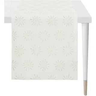 APELT Tischläufer »6302 CHRISTMAS GLAM, Weihnachtsdeko, Weihnachten« beige (natur, goldfarben), (92649445-0)