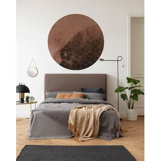 KOMAR DOT runde und selbstklebende Vlies Fototapete - Adorn - Ø Durchmesser 125 cm - Tapete, Wandtattoo, Schlafzimmer, Wohnzimmer, Wanddeko - D1-085