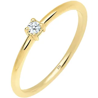 Elli DIAMONDS »Ring Verlobungsring Diamant 0.06 ct. 375 Gelbgold«, weiß,