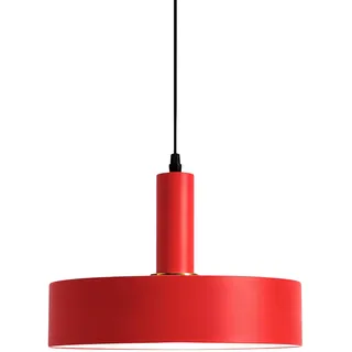 HJXDtech ⌀30cm Pendelleuchte Esstisch, Moderne Hängelampe aus Metall in Rot, Höhenverstellbar Hängende Deckenlampe für Küchen, Esszimmer, Wohnzimmer & Café, E27-Fassung