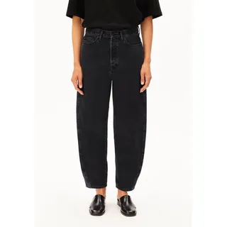 BAARLY HIGH WAIST BARREL JEANS |  100% recycelte Baumwolle Non Stretch - schwarz (29-30)