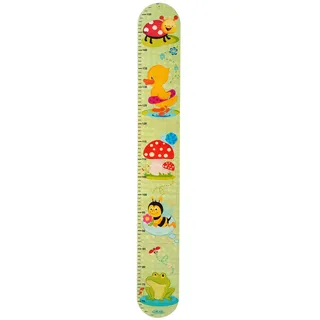 hess since 1990 Hess Holzspielzeug 14604 - Messlatte aus Holz für Kinder, Serie Käfer und Freunde, handgefertigt, 4 teilig, geeignet für eine Körpergröße von ca. 66 bis 152 cm