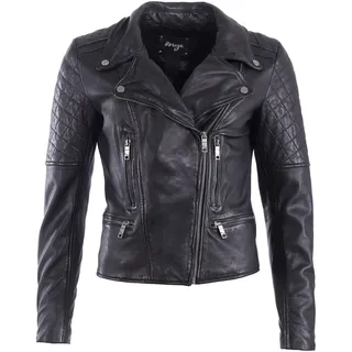 Bikerjacke MAZE "Lederjacke Solna", Damen, Gr. XS, schwarz, Obermaterial: 100% Lammleder LEL. Futter: 100% Polyester PES., Jacken Bikerjacke