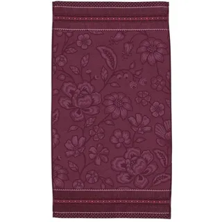 Pip Studio Jasmin Jaquard Handtuch Dark pink 55x100cm (1 Stück)