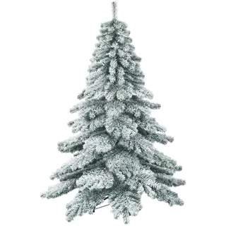 Costway Künstlicher Weihnachtsbaum mit Schnee, mit Metallständer 180cm