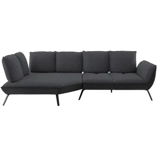 Moderano Ecksofa , Anthrazit , Metall , Ottomane links, L-Form , 320x169 cm , Typenauswahl, Fußauswahl, Lederauswahl, Stoffauswahl, Armteilvarianten, Sitzqualitäten, seitenverkehrt erhältlich, Rücken echt , Wohnzimmer, Sofas & Couches, Wohnlandschaften, Ecksofas