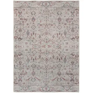 Atticgo Vintage-Teppich waschbar Taupe Mandala 120/170 cm , Textil , Vintage , Rechteckig , 120x170 cm , Oeko-Tex® Standard 100 , waschbar, antistatisch, für Fußbodenheizung geeignet, leicht zusammenrollbar , Teppiche und Böden, Teppiche, Vintageteppiche