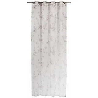 Elbersdrucke Kyoto 09 Fertigdekoration, Polyester, weiß-beige, 255 x 140 cm