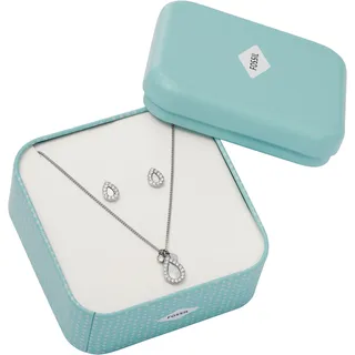 Fossil Collier Damen Set Silber Edelstahl